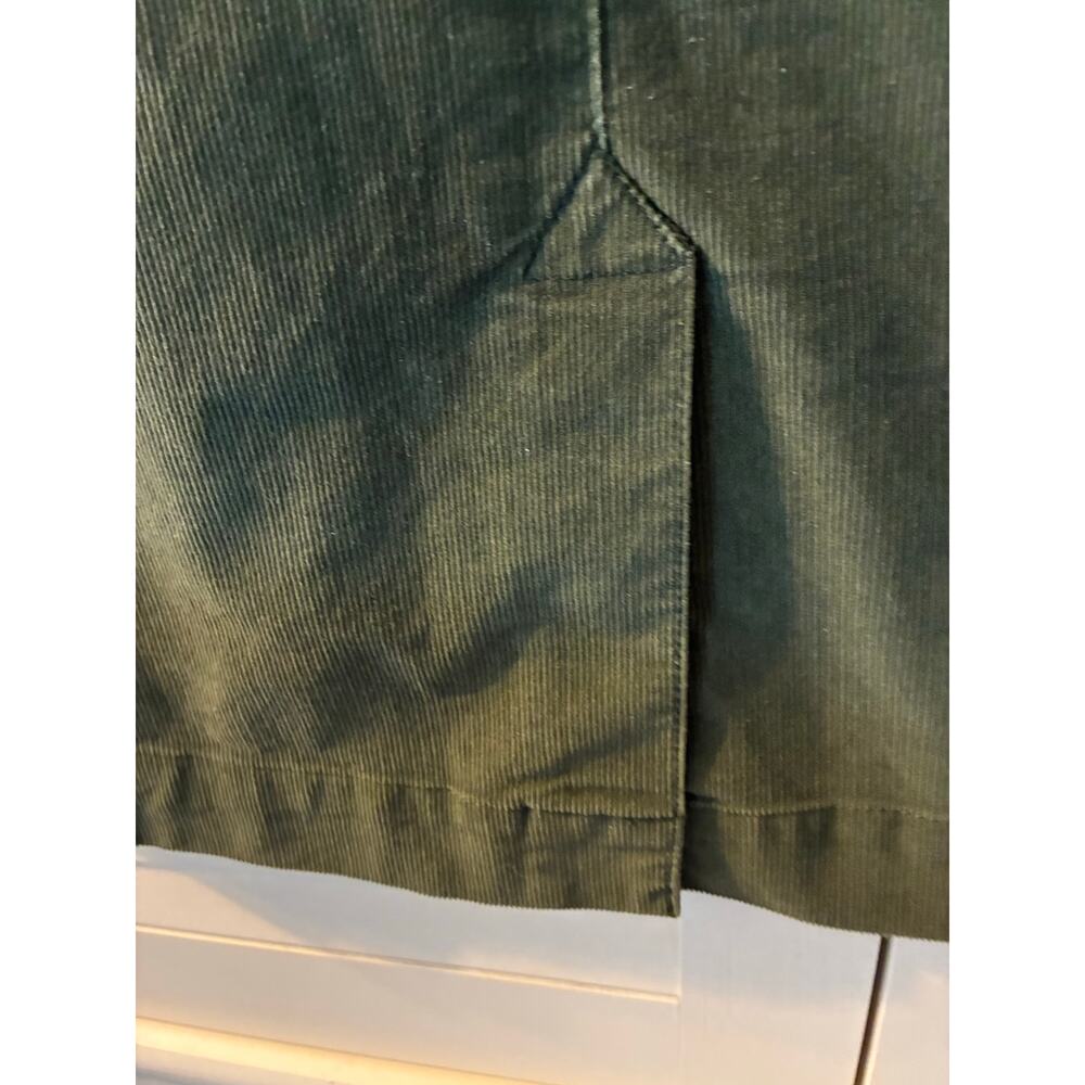 Eddie Bauer Skirt Corduroy ALine Dark Green with Pockets Belt loops Back Slit 10 - Picture 7 of 9
